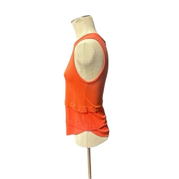 Michael Kors Orange Tiered Sleeveless Blouse Size Small - Picture 5 of 7